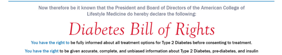 Aclm Diabetes Bill Of Rights