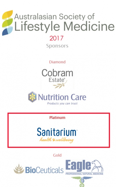 Australasian Lifestyle Medicine 2017 Sponsors Inc Sanitarium